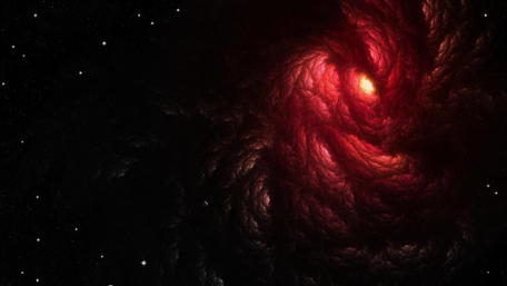 Cosmic Flame in the Infinite Dark Space Universe wallpaper