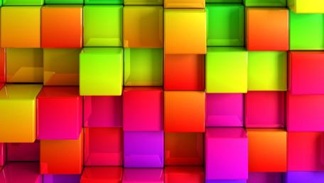 Vibrant Cubic Harmony wallpaper
