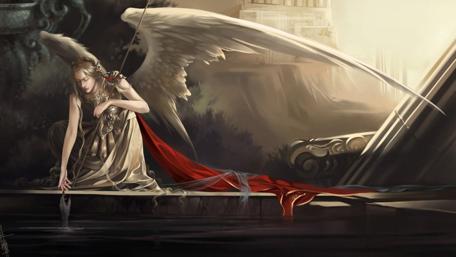 Angel of Reflection in Dreamland wallpaper
