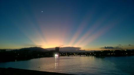 Eternal Sunset by the Water wallpaper