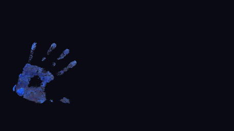 Whispers of Blue Handprint Artistry wallpaper