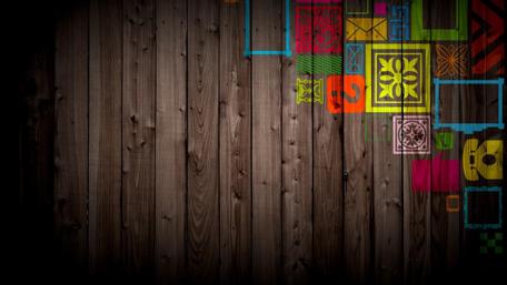 Abstract Art on Wooden Backdrop wallpaper