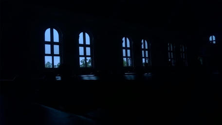 Serene Dark Window Scene for Calm Reflections wallpaper