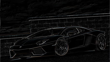 Sleek Lamborghini Aventador in Dark Aesthetic Power wallpaper