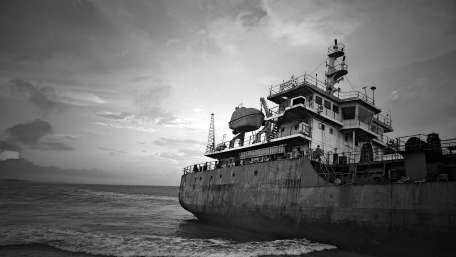 Majestic Voyage in Monochrome wallpaper