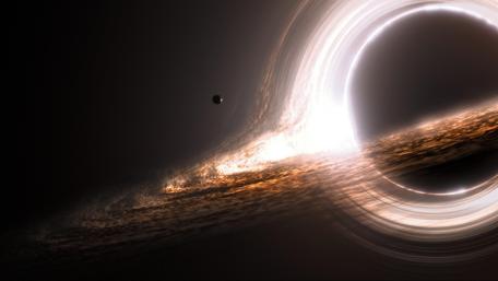 Cosmic Swirl Around a Dark Embrace wallpaper