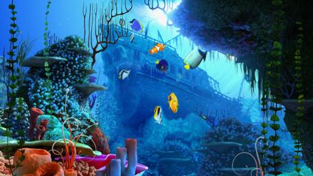 Sunken Ship in Enchanted Ocean wallpaper
