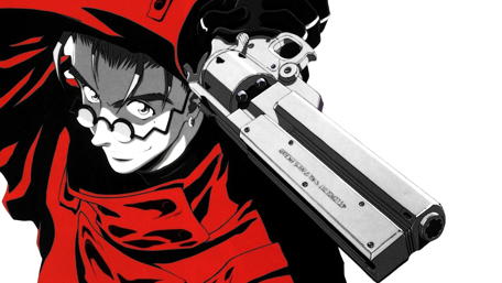 Futuristic Red Hooded Vigilante wallpaper