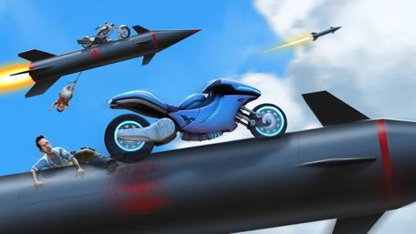 Epic Rocket Ride Adventure Awaits Funny Wallpaper wallpaper