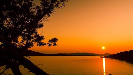 Golden Sunset Over Tranquil Waters wallpaper