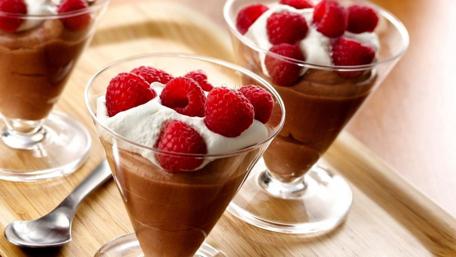 Decadent Chocolate Sundae with Fresh Raspberries wallpaper