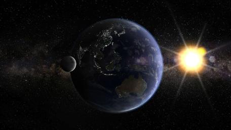 Stunning Cosmic View of Earth and Moon wallpaper