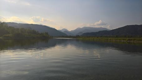 Serene Reflections by the Water's Edge wallpaper
