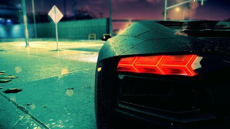 Rain-Slicked Dreams of Speed wallpaper