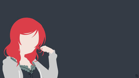 Maki's Enigmatic Charm in Anime Style wallpaper