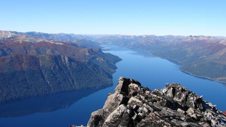 Breathtaking Patagonia Vista Over Lake and Mountains wallpaper