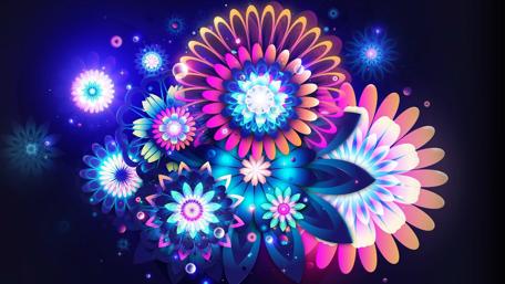 Colorful Floral Fantasy wallpaper