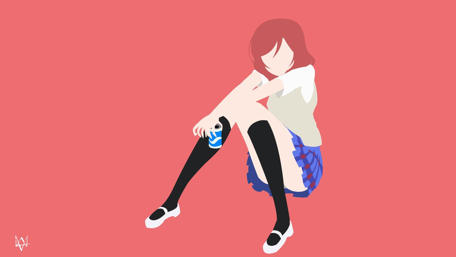 Beautiful Minimalist Maki Silhouette from Love Live! wallpaper