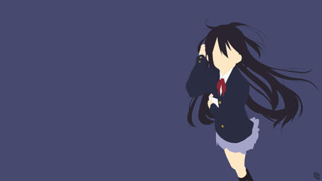 Silhouette of Anime Girl in School Uniform wallpaper