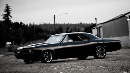 Sleek Black Monochrome Car Wallpaper wallpaper