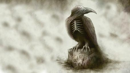 The Timekeeper Crow's Mystical Realm wallpaper