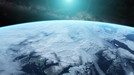 Earth's Tranquil Beauty from Space wallpaper