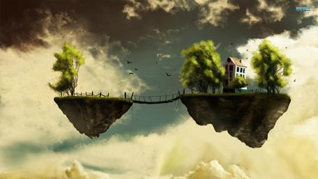 Floating Islands in a Dreamscape Sky wallpaper