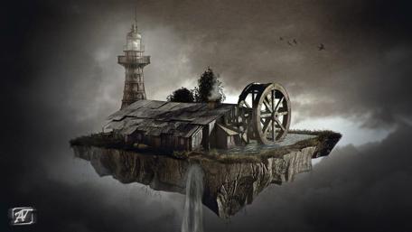 Timeless Abandonment in Grey Hues wallpaper