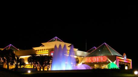 Vibrant Night City Casino Scene wallpaper