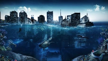 Underwater Cityscape Adventure wallpaper