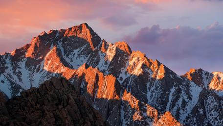 Sunset Blaze on Sierra Peaks wallpaper