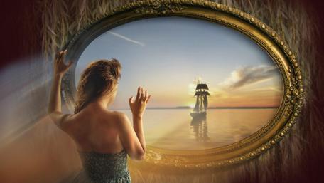Dreamscape Voyage in a Framed Reality wallpaper