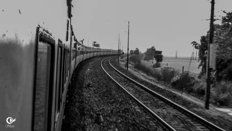 Monochrome Train Journey wallpaper
