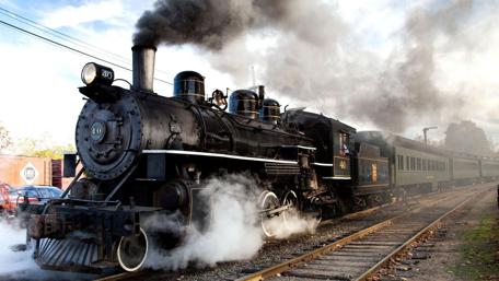 Historic Steam Train on the Move wallpaper
