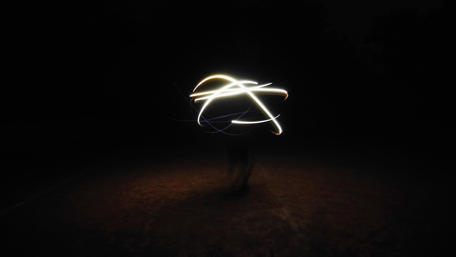 Spirals of Light at Night wallpaper