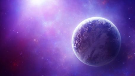 Mystic Earth Amidst the Cosmic Veil wallpaper