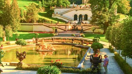 Charming Linderhof Castle Gardens Wallpaper wallpaper