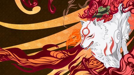 Mystical Spirit Wolf Amidst Ethereal Swirls wallpaper