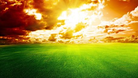 Golden Sky over Serene Landscape wallpaper