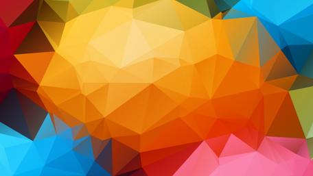 Vibrant Geometric Fusion in Bold Colors wallpaper