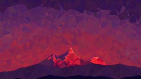 Polygonal Sunset Bliss wallpaper