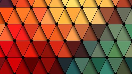 Geometric Spectrum of Warm to Cool Hues wallpaper