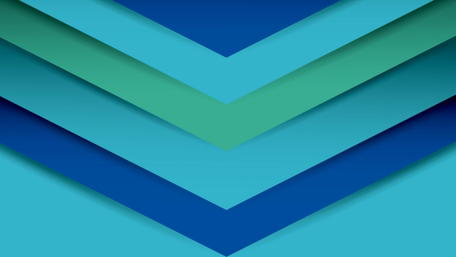 Modern Geometric Layers in Blues and Greens wallpaper