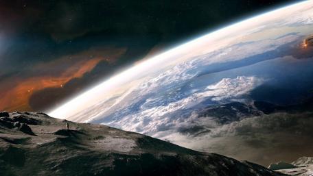 Majestic Earth from a Cosmic Perspective wallpaper