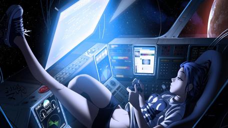 Gaming Above the Earth wallpaper