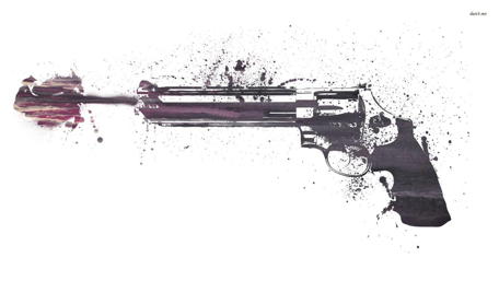 Abstract Artistic Impression of a Painted Gun wallpaper