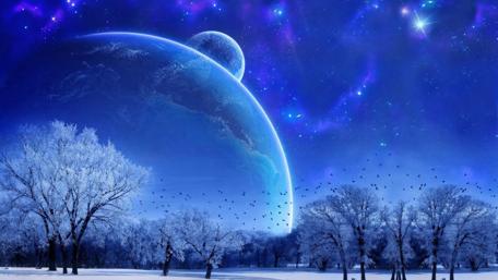 Celestial Winter Wonderland wallpaper