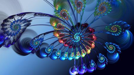 Luminous Floral Geometry wallpaper