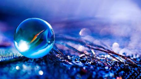 Mystical Blue Sphere Artwork wallpaper