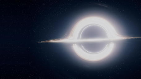 Ethereal Black Hole in Cosmic Vastness wallpaper